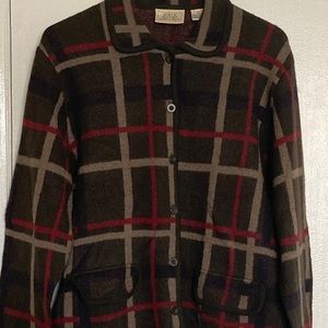 Vtg Wool Cardigan Sweater Field Manor